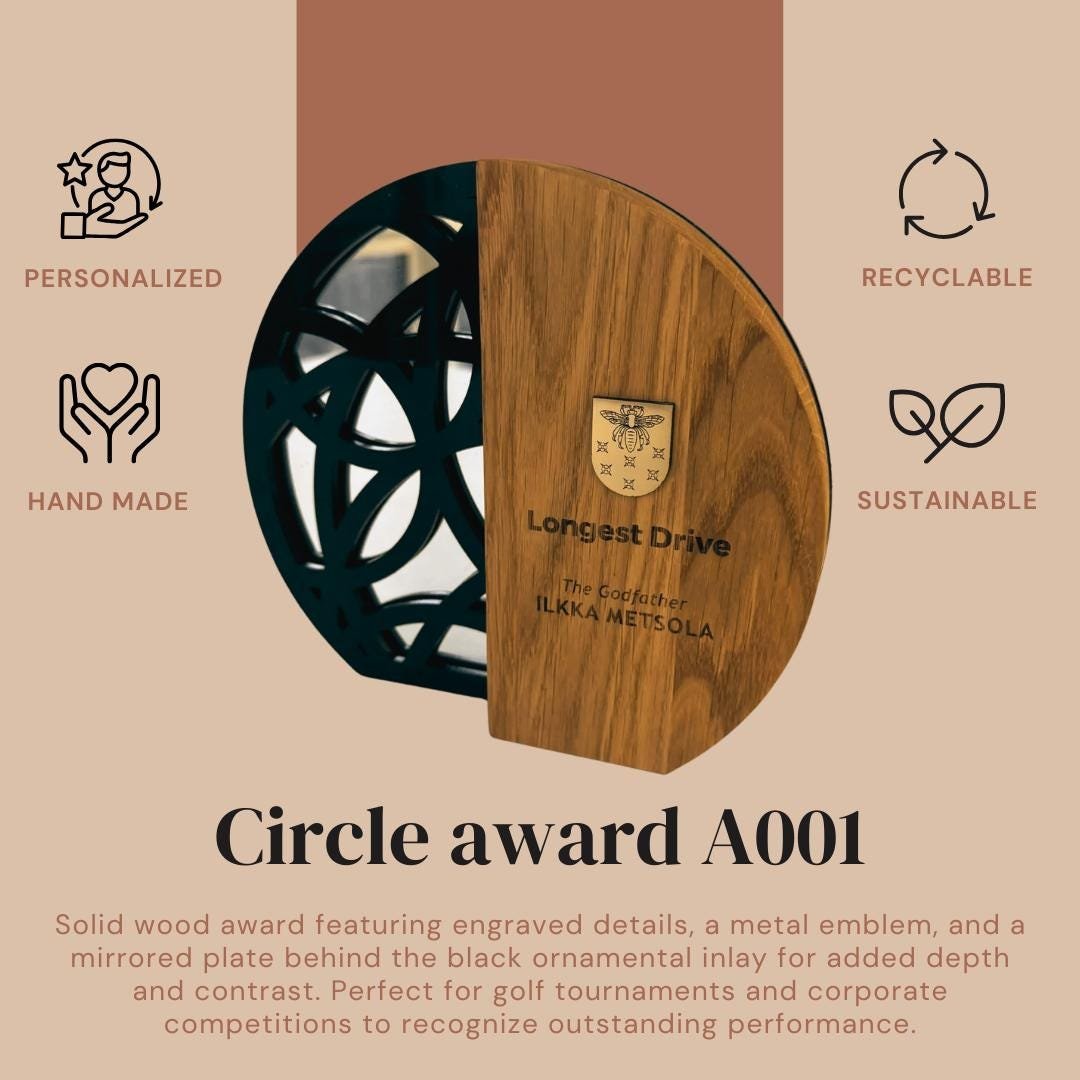 Engraved Custom Wooden Trophy A001 - Image 2