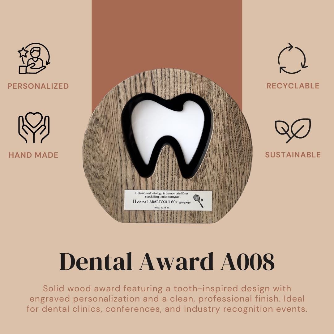Custom Wooden Award A008 - Image 2