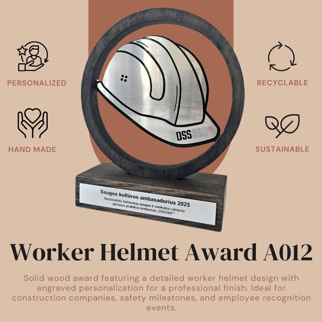 Personalized Wooden Award A012 - Image 2