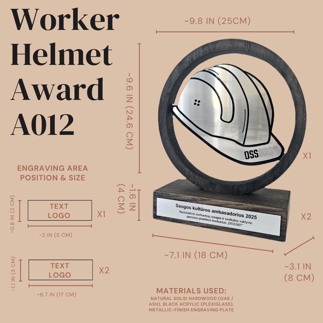 Personalized Wooden Award A012 - Image 3