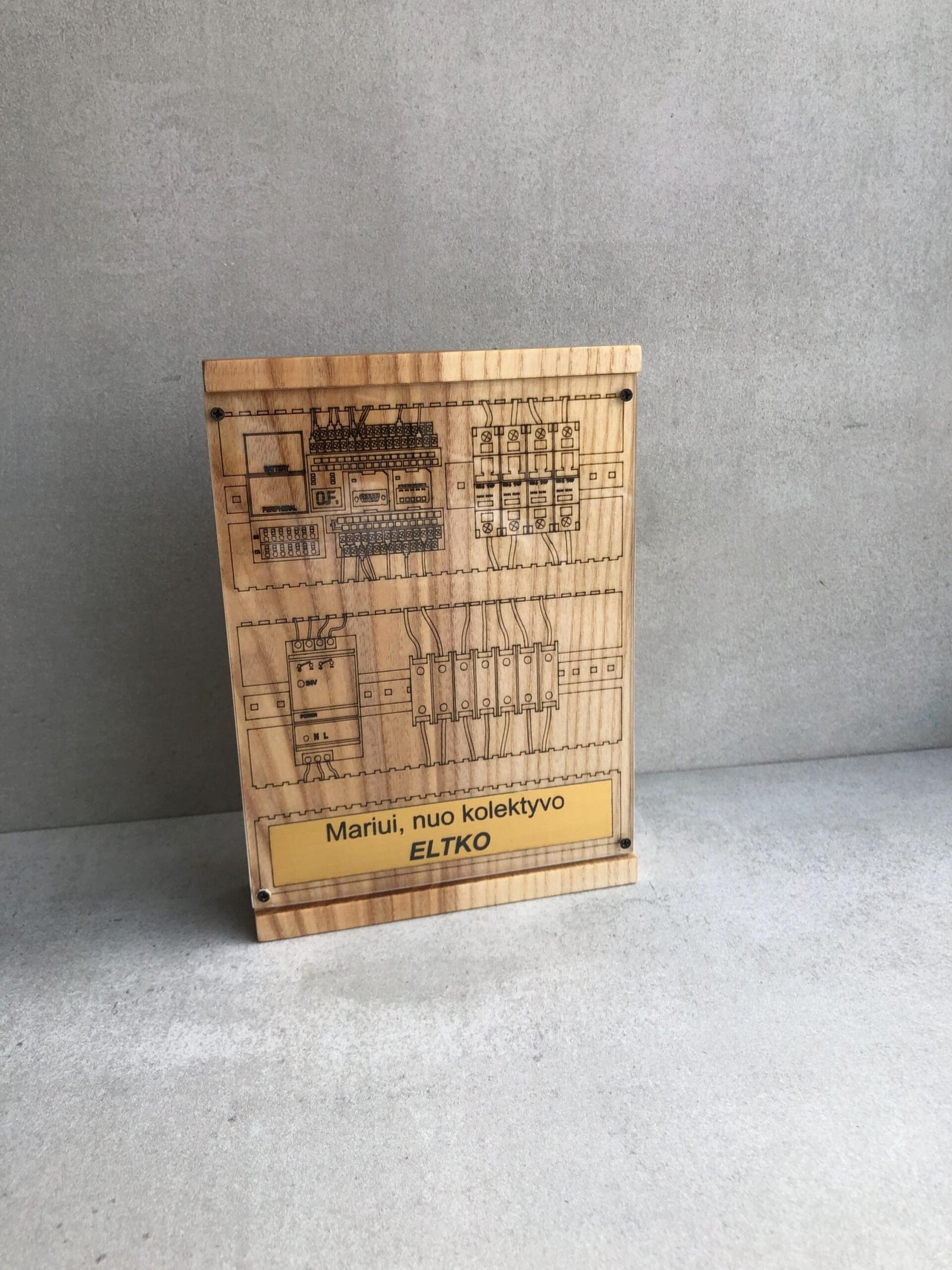 Custom electrician award A037 - Image 4
