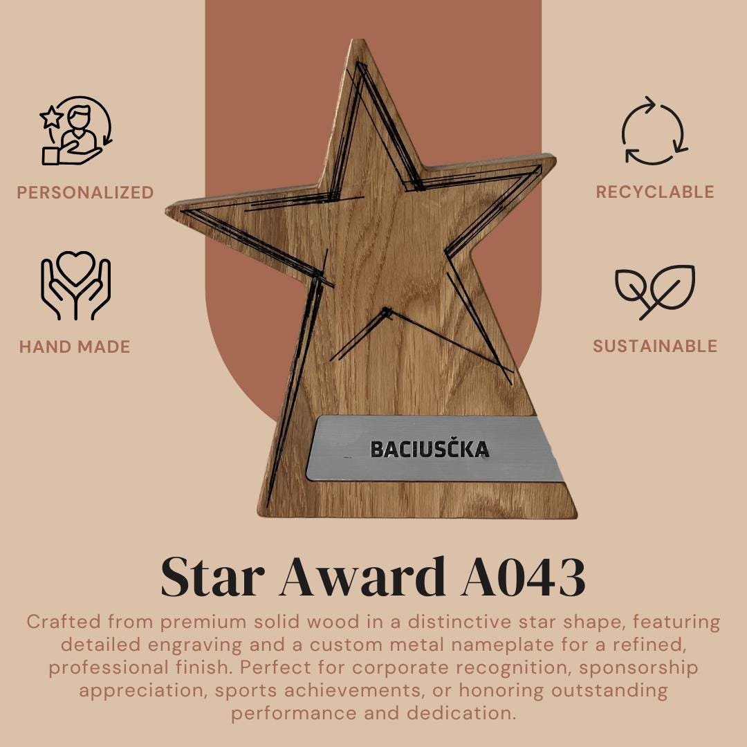 Award Plaque Star Award A043 - Image 2