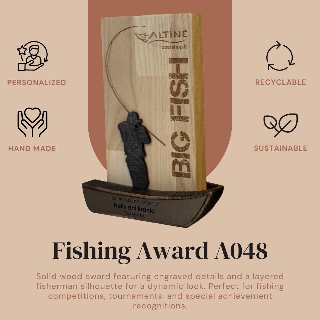 Custom Fishing Tournament Trophy A048 - Image 2