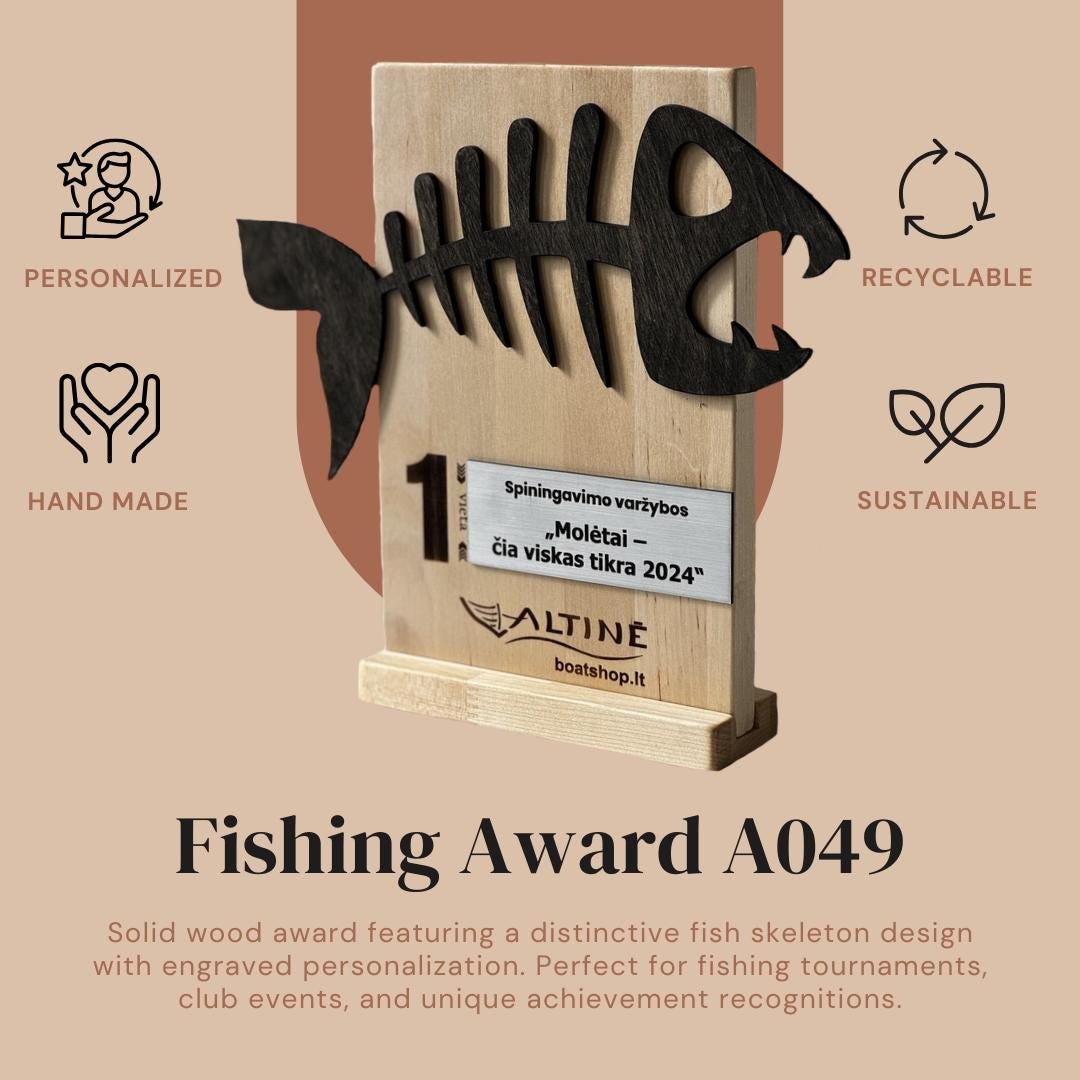 Custom Fisherman Trophy A049 - Image 2