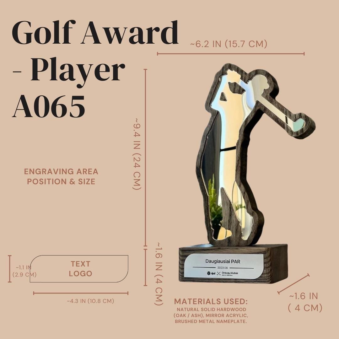 Personalized Golf Trophy A065 - Image 5
