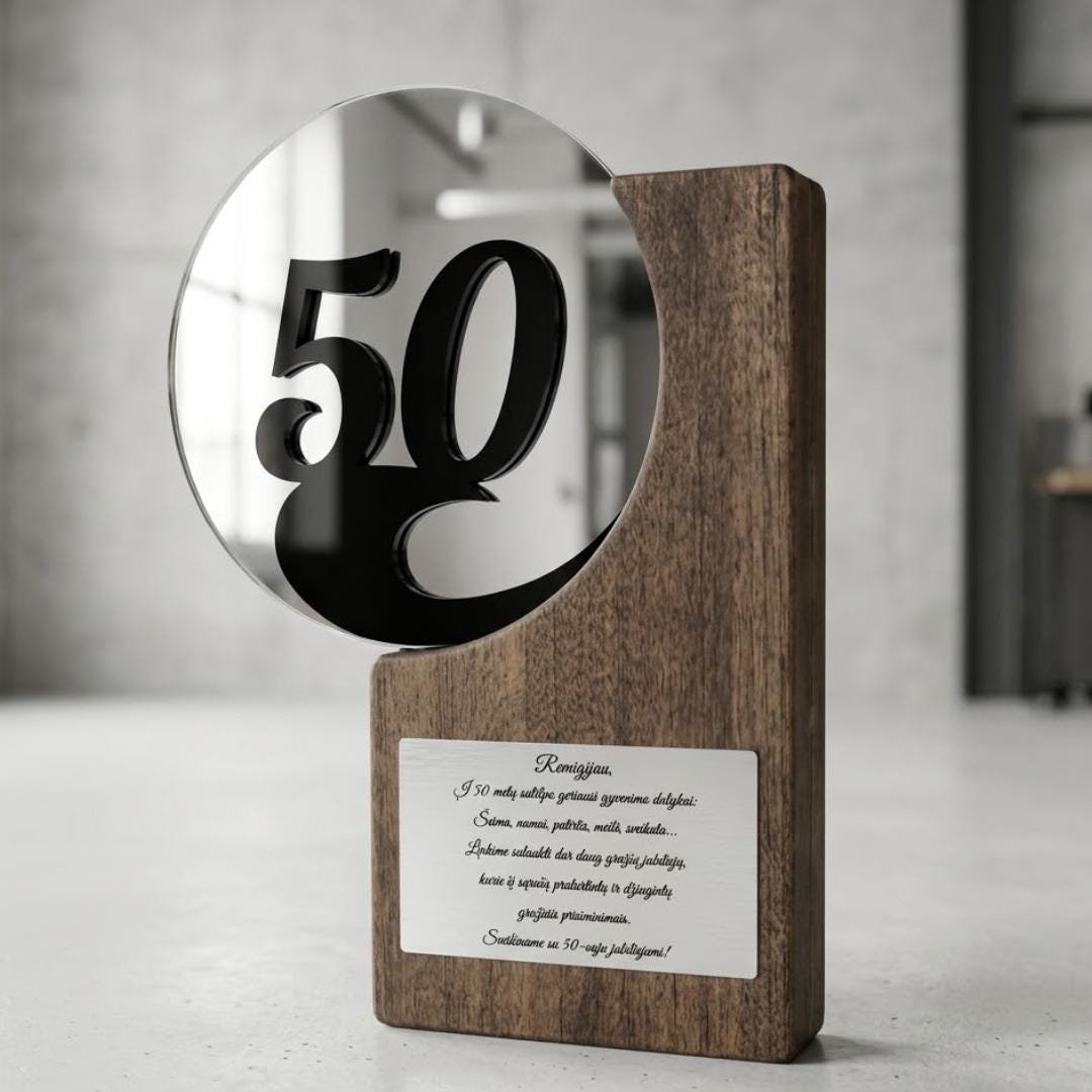 50th Birthday Trophy A073 - Image 4