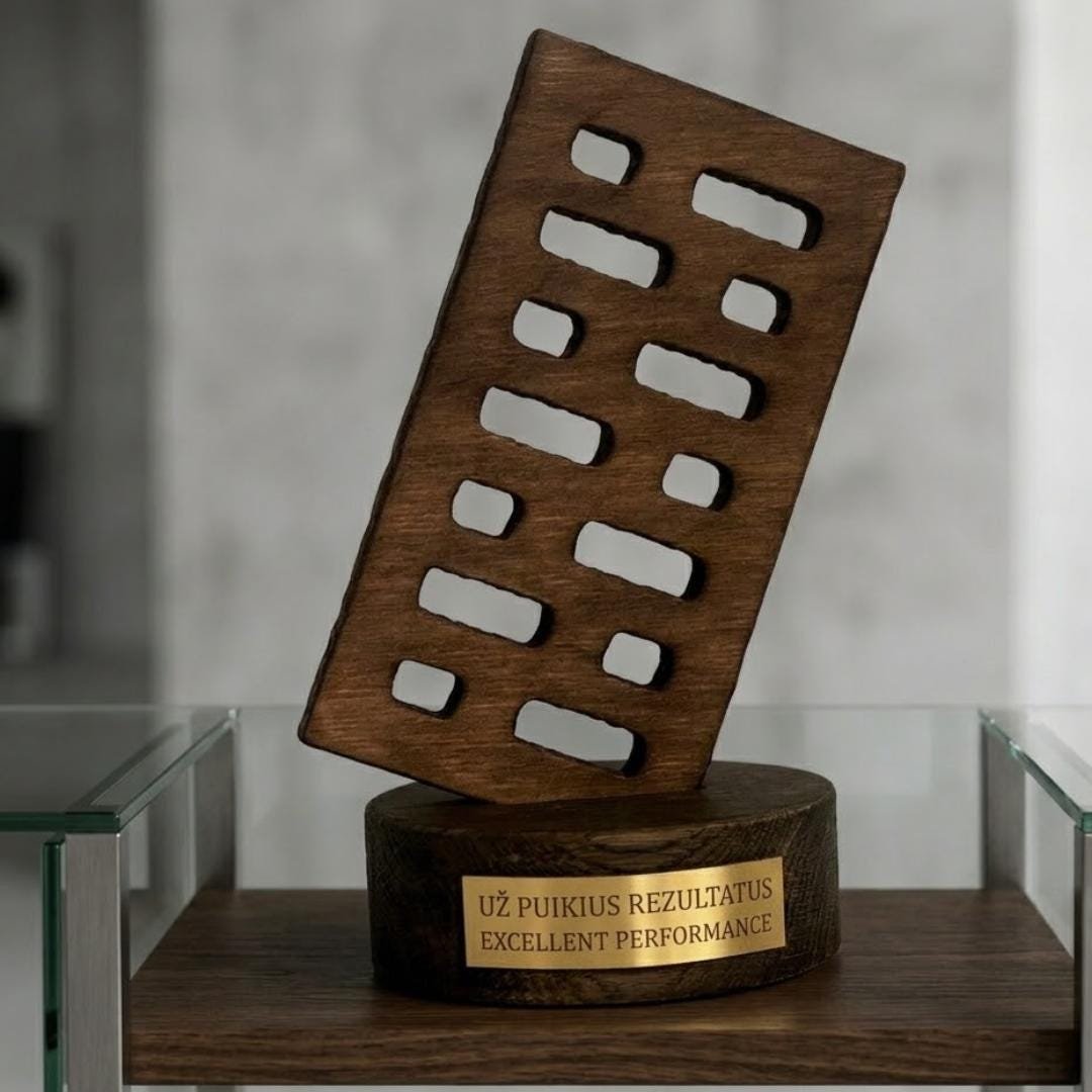 Custom Trophy Award for General Contractor A080 - Image 4