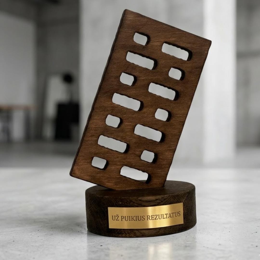 Custom Trophy Award for General Contractor A080
