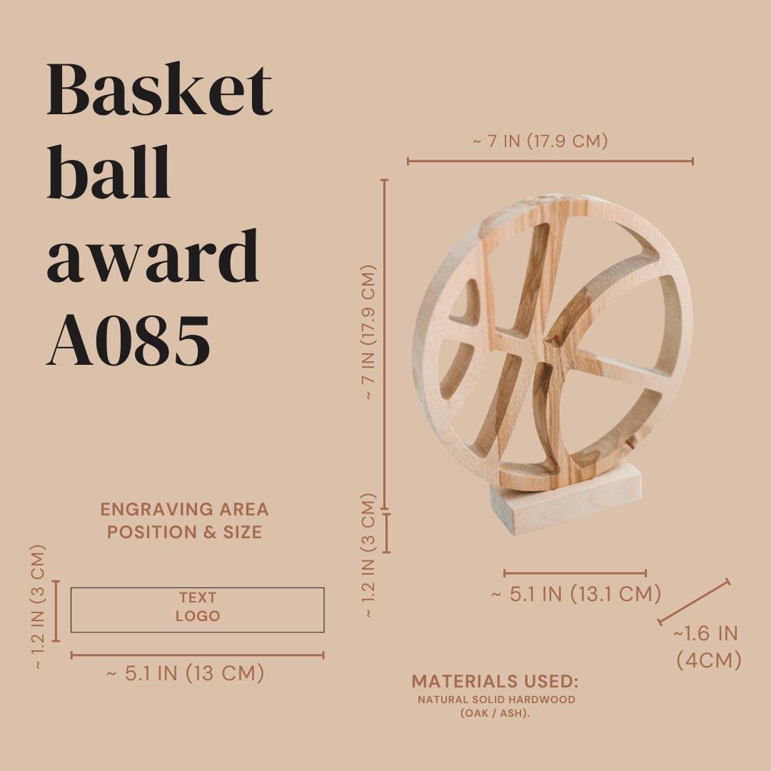 Personalized Basketball Trophy for MVP A085 - Image 3